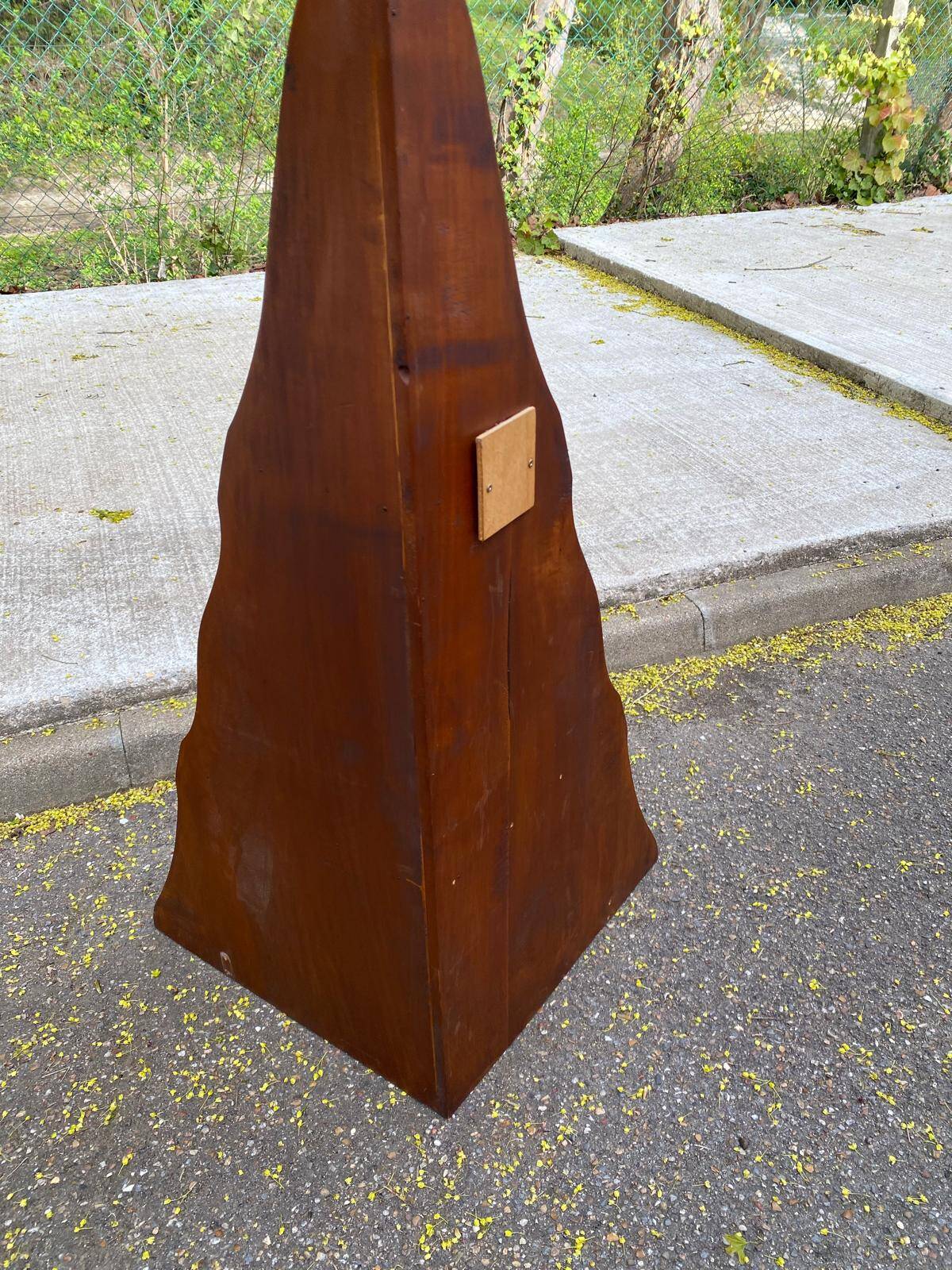 19th-century solid wood corner shelf unit