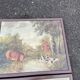 Pair of oil on canvas paintings depicting hunting scenes with deer and wild boar.