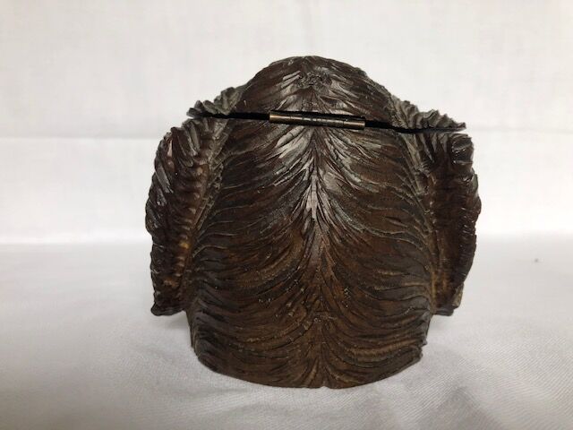 Carved wood inkwell Swiss dog