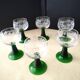 6 luminarc alsace white wine glasses screen-printed decoration of arisin clusters