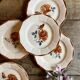 Set of 7 vintage flat plates from Digoin Sarreguemines.