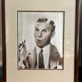 Set of three framed old photos, Gallery stamp