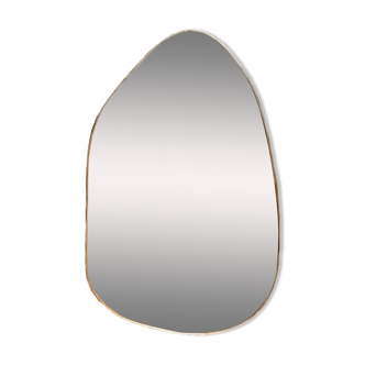 Grand miroir organique dune - dore
