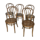 Set of 5 chairs Bistro cannate early twentieth