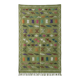 Small green Berber rug 100x150 cm