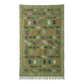 Small green Berber rug 100x150 cm