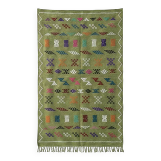 Small green Berber rug 100x150 cm