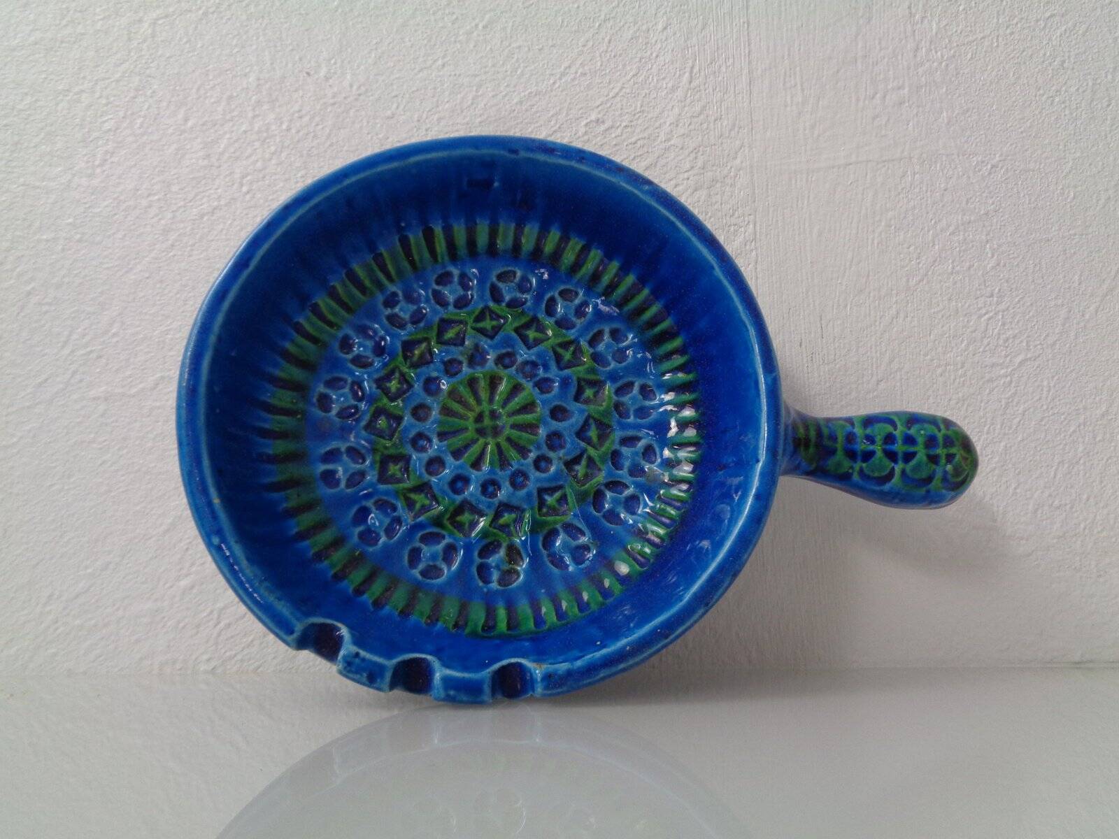 Vintage Italian 9814/13 Ceramic Ashtray by Aldo Londi for Bitossi, 1960s
