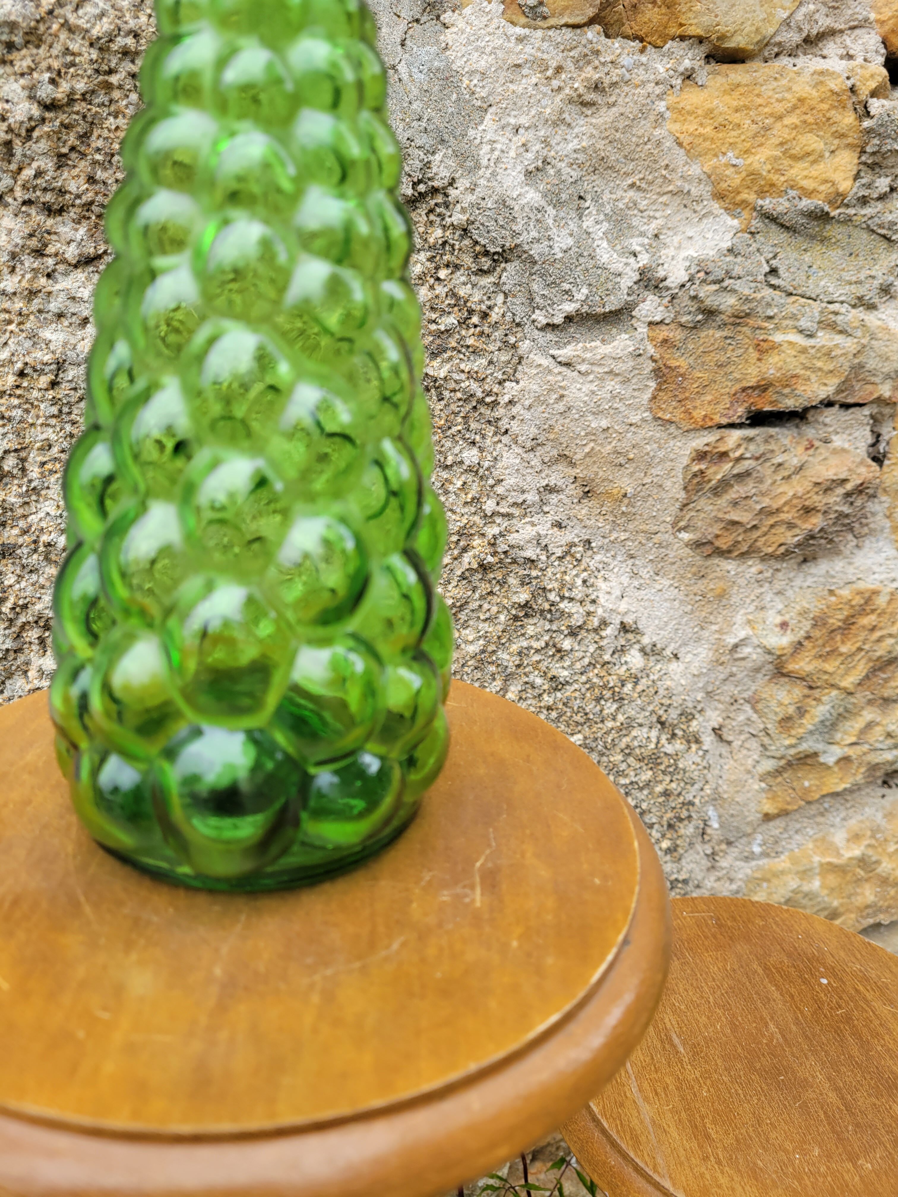 Carafe italienne en verre vert