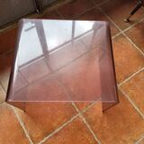 Smoked plexiglass sofa end from the 70s