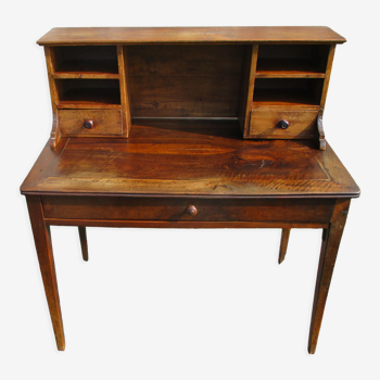 Walnut Secretary Stepped XIXth century Louis Philippe