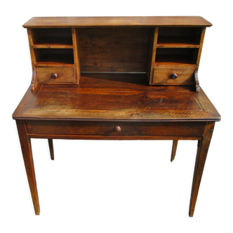 Walnut Secretary Stepped XIXth century Louis Philippe