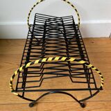 Black metal and scoubidou vinyl holders