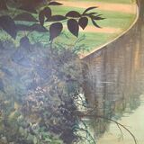 Large oil painting on wood by Jy Doussot contemporary French painter