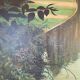 Large oil painting on wood by Jy Doussot contemporary French painter