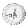 Assiette ancienne fleur violette Rovina Epinal