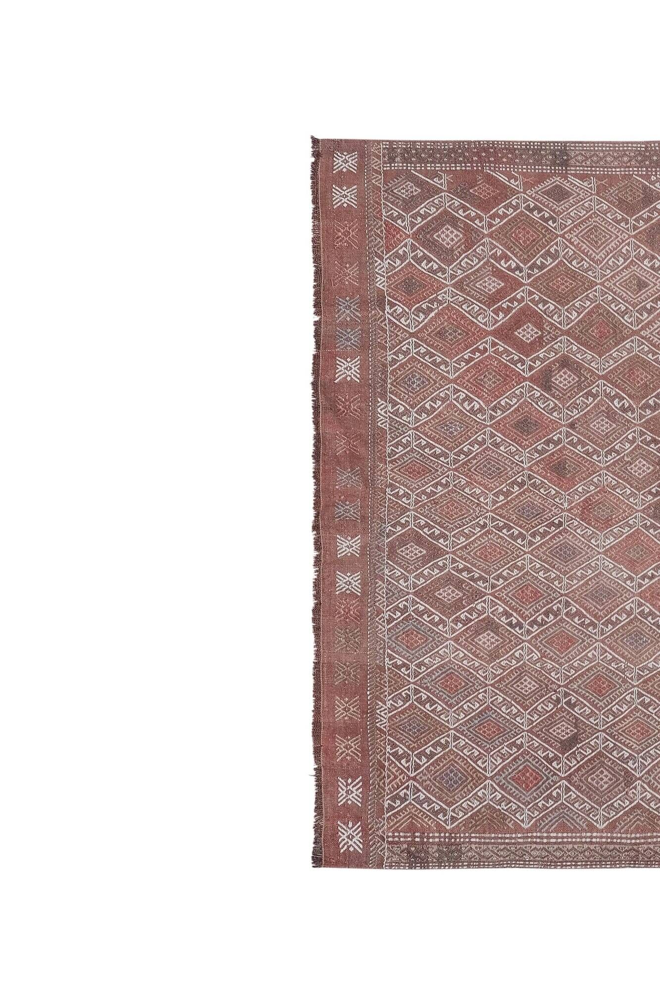 Vintage Turkish kilim, handwoven, 137x235 cm.