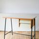 Formica, beech and black metal desk, Modernist Design, 1960