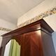 Mahogany inlaid wardrobe with a mirror