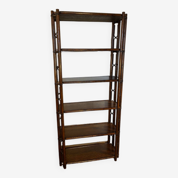 Large vintage rattan-style shelf