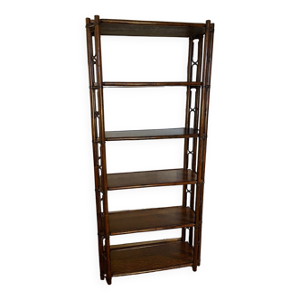 Large vintage rattan-style shelf