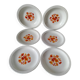 6 flower power plates from the 70s
