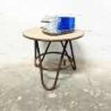 Table basse ronde en rotin