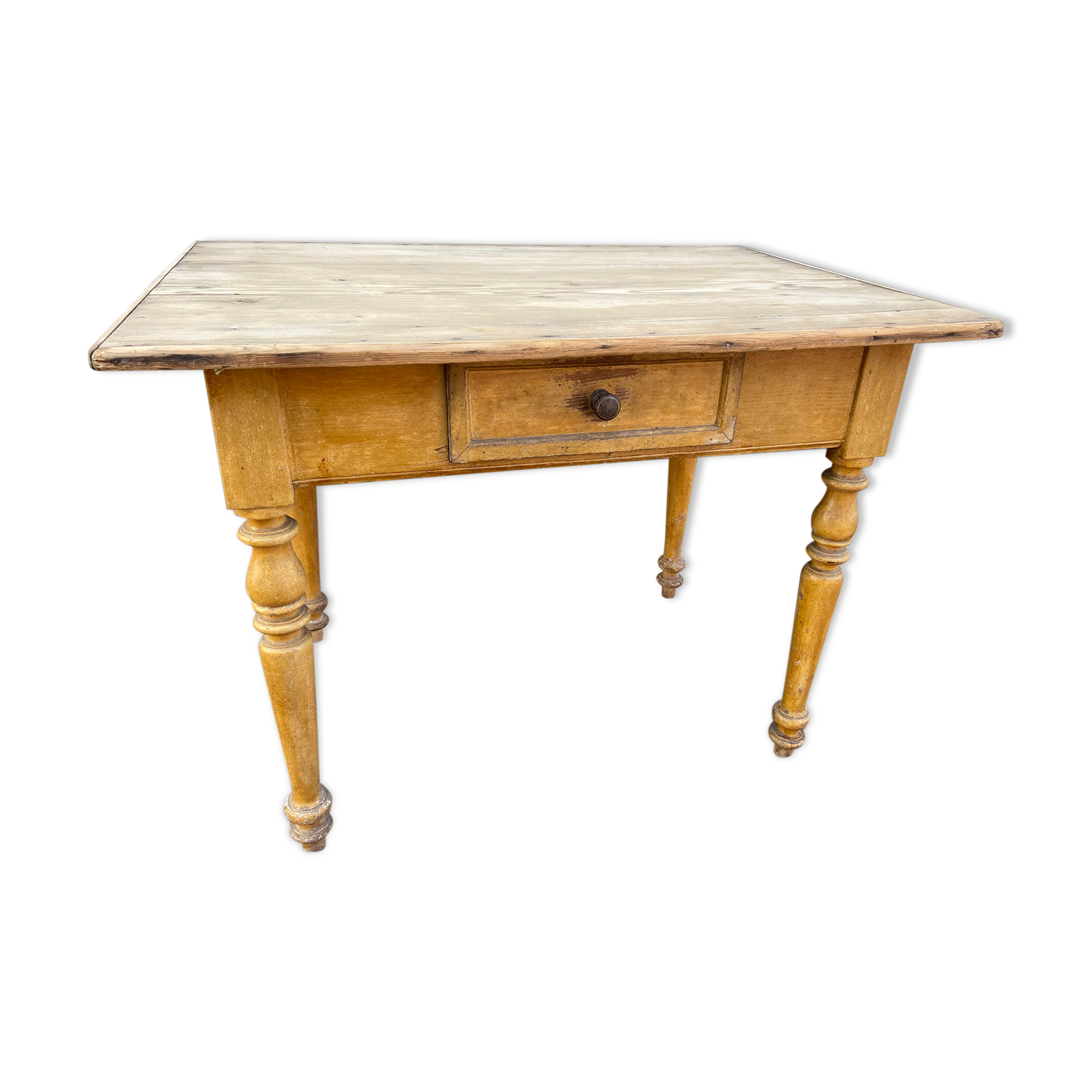 Farm table in natural wood fir 1900 brewery