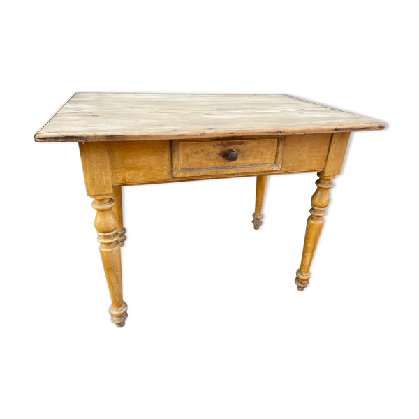 Table de ferme en sapin bois naturel 1900 brasserie