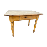Farm table in natural wood fir 1900 brewery