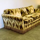 Luxury Vintage Velvet Sofa - Canape - Couch, 1970s.