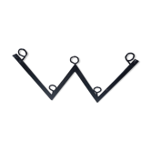 Porte manteau mural fer forgé noir 5 patères décoration vintage