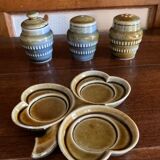 Vintage sandstone salt and pepper shaker