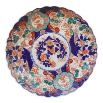 Ancient round porcelain dish from Japan Imari