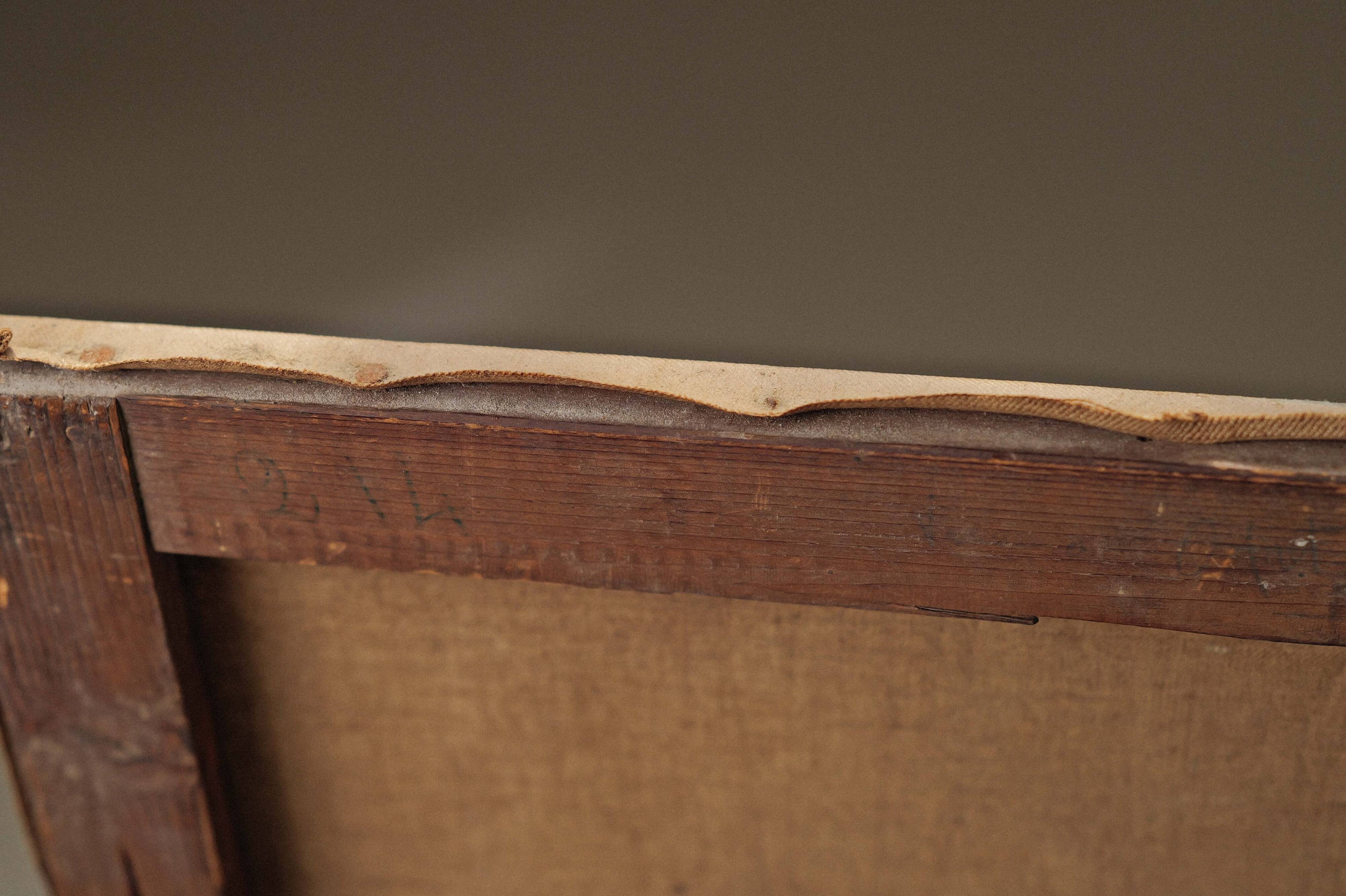 Children playing in the snow, oil on canvas, signed, circa 1900