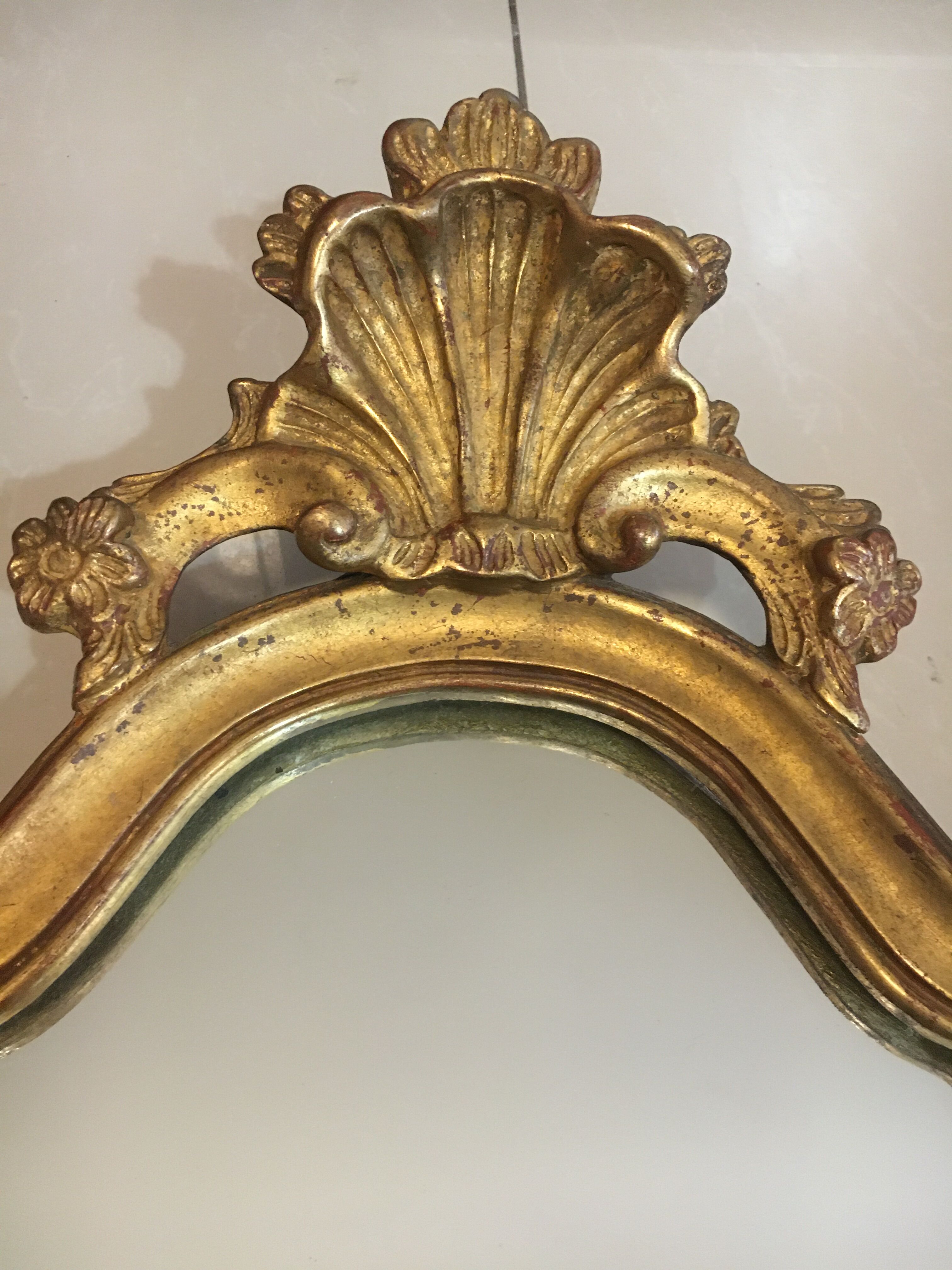 Vintage mirror in gold frame, 52x42 cm