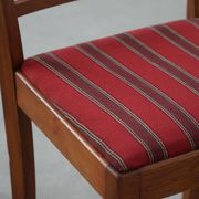 Set of 6 modern classic Danish dining chairs, oak with upholstered seats, 1950s.
