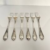 6 Marly Model Forks - Christofle, Silver-Plated Metal