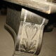 Silverware cabinet - 1940s bar in original black oak with white ceruse finish