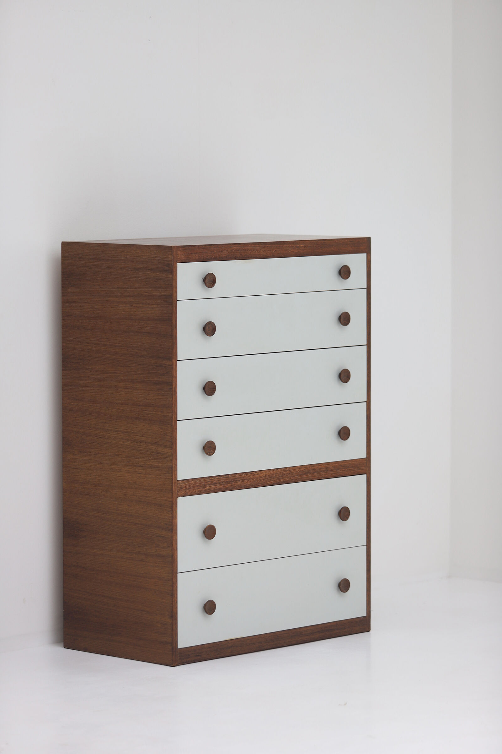 Decorative cabinet in wenge wood designed in the 1970s