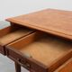 Art Deco carved oak Desk or Table with copper details, Belgium 1920s