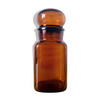 Vintage glass apothecary pot