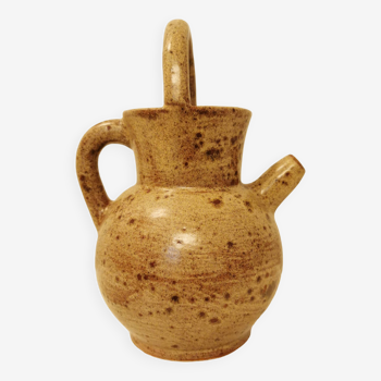 Stoneware ceramic pitcher