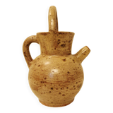 Stoneware ceramic pitcher