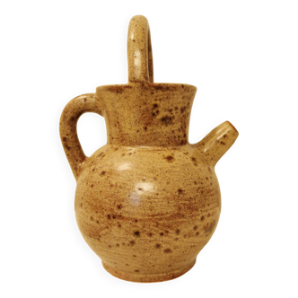 Stoneware ceramic pitcher