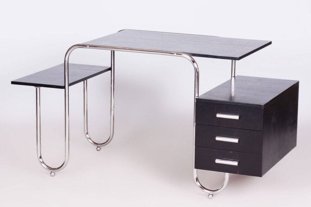 Bauhaus Oak Writing Desk by Robert Slezak, Czechia, 1930s