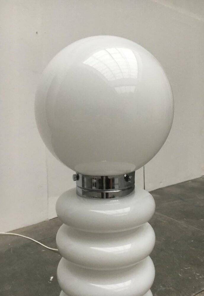 Mid-century space age glass floor lamp by Carlo Nason for JBS, 1960s.