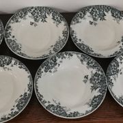 6 assiettes creuses faïence terre de fer Moulin des Loups et Hamages