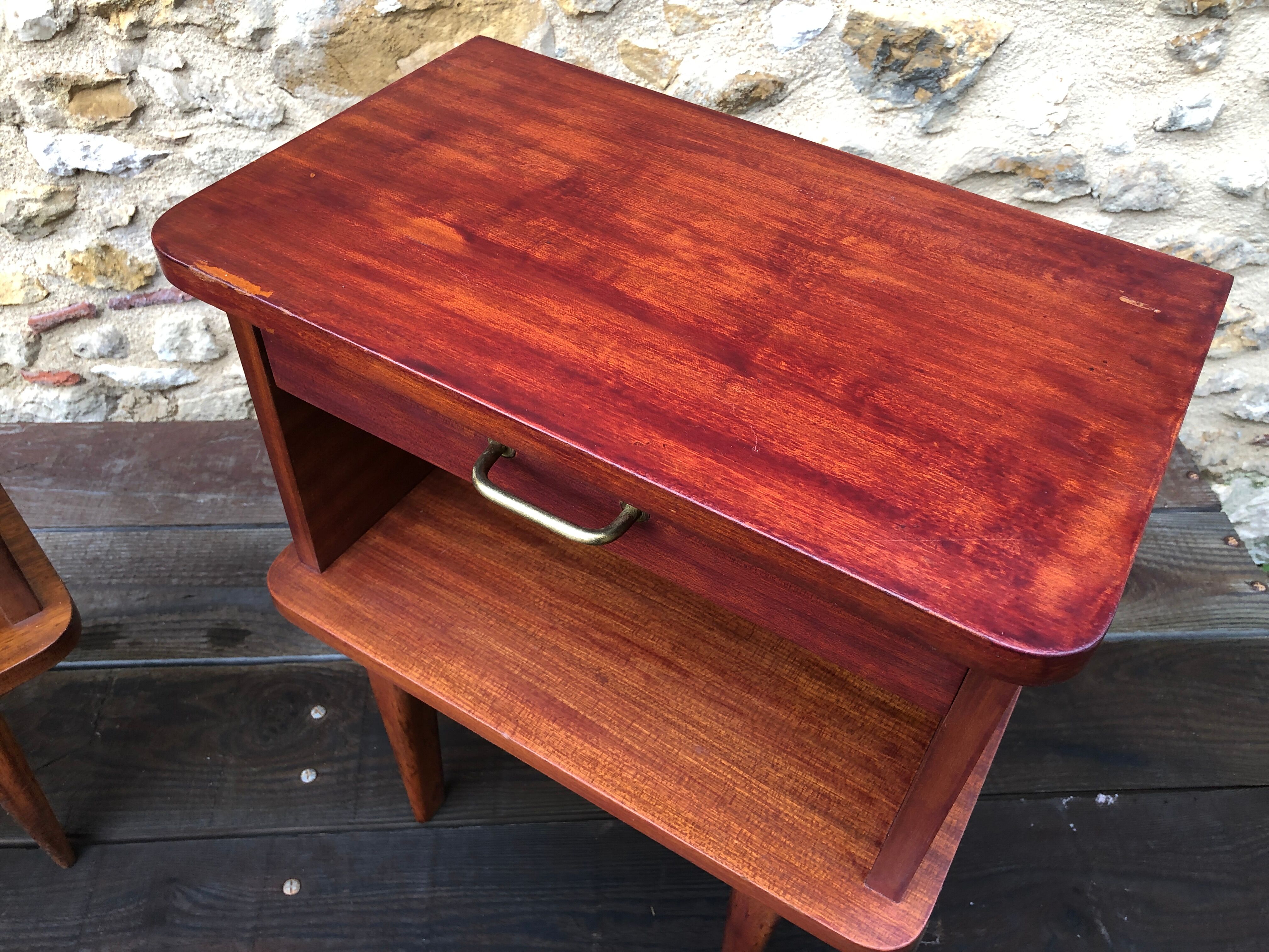 Pair of vintage bedsides 60