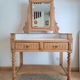 Bathroom cabinet with marble top in Henri II style